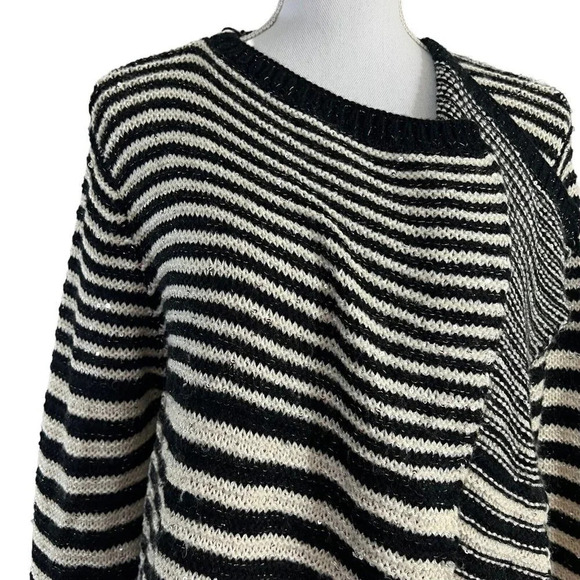 Another Story NYC Studio Shrug Cardigan Sweater Large Black and White Sequin - Picture 6 of 9